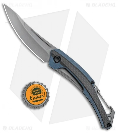 Kershaw Reverb XL Frame Lock Knife Carabiner CF/G-10 (3" Gray) 1225 6 Kershaw Reverb XL Frame Lock Knife Carabiner CF/G-10 (3" Gray) 1225 - Image 4