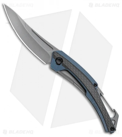 Kershaw Reverb XL Frame Lock Knife Carabiner CF/G-10 (3" Gray) 1225 3 Kershaw Reverb XL Frame Lock Knife Carabiner CF/G-10 (3" Gray) 1225