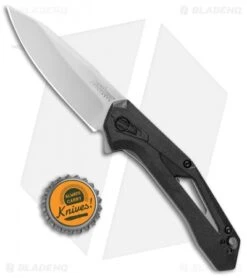 Kershaw Airlock Assisted Opening Knife Black FRN (3" Bead Blast) 1385 -Kershaw Store Kershaw Airlock Assisted Opening Black FRN BB 1385 BHQ 106043 jr bottlecap