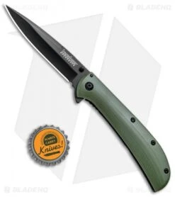 Kershaw Al Mar AM-4 Assisted Opening Knife Green G-10 (3.5" Black) 2330GRNBLK -Kershaw Store Kershaw Al Mar AM 4 Green G 10 Black 2330GRNBLK BHQ 71077 jr bottlecap 1