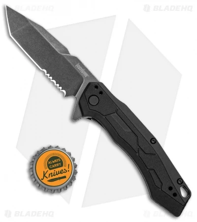 Kershaw Analyst Tanto Assisted Opening Knife Black FRN (3.25" BlackWash Serr) 6 Kershaw Analyst Tanto Assisted Opening Knife Black FRN (3.25" BlackWash Serr) - Image 4