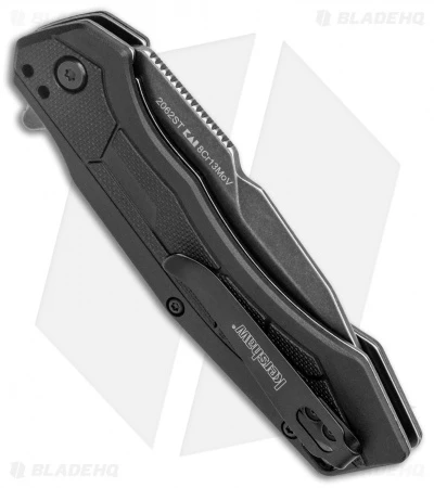 Kershaw Analyst Tanto Assisted Opening Knife Black FRN (3.25" BlackWash Serr) 5 Kershaw Analyst Tanto Assisted Opening Knife Black FRN (3.25" BlackWash Serr) - Image 3