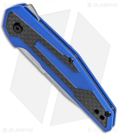 Kershaw Anso Fraxion Liner Lock Knife CF/Blue G-10 (2.75" Satin) 1160BLU 4 Kershaw Anso Fraxion Liner Lock Knife CF/Blue G-10 (2.75" Satin) 1160BLU - Image 2
