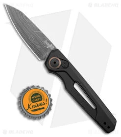 Kershaw Auto Launch 11 Black Aluminum Automatic Knife (2.75" Damascus) 7550DAM -Kershaw Store Kershaw Auto Launch 11 Black Aluminum Damascus BHQ 175624 jr bottlecap