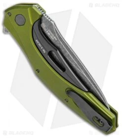 Kershaw Bareknuckle Sub-Frame Lock Knife OD Green (3.5" BlackWash) 7777OLBW -Kershaw Store Kershaw Bareknuckle Sub FL OD Green BlackWash 7777OLBW BHQ 99040 jr side