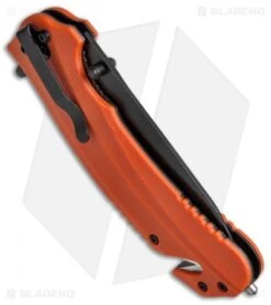 Kershaw Barricade Assisted Opening Knife Orange GFN (3.5" Black Oxide) 8650 -Kershaw Store Kershaw Barricade Orange GFN Black Oxide 8650 BHQ 52197 jr side
