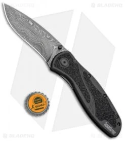 Kershaw Blur Assisted Opening Knife Black Aluminum (3.375" Damascus) 1670BLKDAM 10 Kershaw Blur Assisted Opening Knife Black Aluminum (3.375" Damascus) 1670BLKDAM -Kershaw Store Kershaw Blur Assisted Opening Knife Black Aluminum Damascus 1670BLKDAM BHQ 107879 kp bottlecap jr
