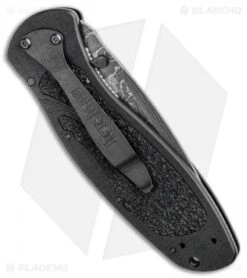 Kershaw Blur Assisted Opening Knife Black Aluminum (3.375" Damascus) 1670BLKDAM 9 Kershaw Blur Assisted Opening Knife Black Aluminum (3.375" Damascus) 1670BLKDAM -Kershaw Store Kershaw Blur Assisted Opening Knife Black Aluminum Damascus 1670BLKDAM BHQ 107879 kp side jr