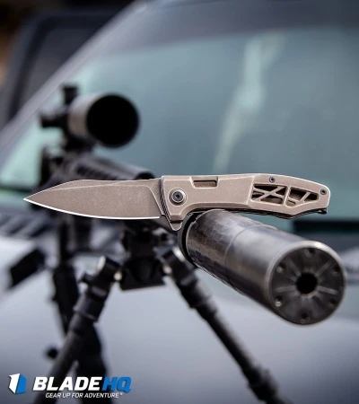 Kershaw Boilermaker Assisted Opening Frame Lock Knife Brown (3.3" Brown) 3475 7 Kershaw Boilermaker Assisted Opening Frame Lock Knife Brown (3.3" Brown) 3475 - Image 5