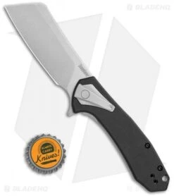 Kershaw Bracket Cleaver Assisted Frame Lock Knife Black G-10 (3.4" SW) 3455 -Kershaw Store Kershaw Bracket Cleaver Assisted FL Black G 10 SW 3455 BHQ 120536 jr bottlecap