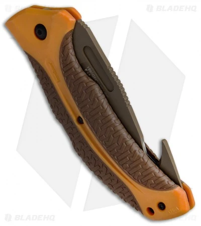Kershaw Buck Commander Lonerock Folding Guthook Lock Back Knife (3.5" Brown) 5 Kershaw Buck Commander Lonerock Folding Guthook Lock Back Knife (3.5" Brown) - Image 3