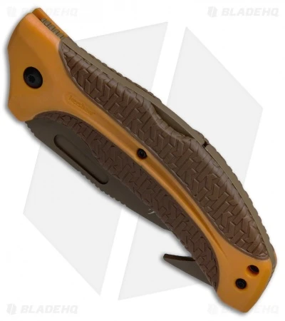 Kershaw Buck Commander Lonerock Folding Guthook Lock Back Knife (3.5" Brown) 4 Kershaw Buck Commander Lonerock Folding Guthook Lock Back Knife (3.5" Brown) - Image 2