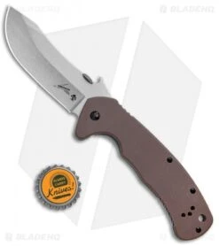 Kershaw CQC-11K Frame Lock Knife Brown G-10 (3.5" Stonewash) 6031 -Kershaw Store Kershaw CQC 11K FL Brown G 10 SW 6031 BHQ 52195 jr bottlecap