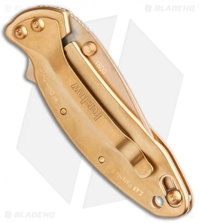 Kershaw Chive Assisted Opening Knife 24K Gold Plated (1.94" Gold) 1600G 5 Kershaw Chive Assisted Opening Knife 24K Gold Plated (1.94" Gold) 1600G - Image 3