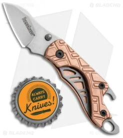 Kershaw Copper Cinder Keychain Knife Bottle Opener (1.4" Stonewash) 1025Cu -Kershaw Store Kershaw Cinder Keychain Bottle Opener Copper SW 1025CU BHQ 94080 jr bottlecap