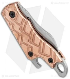 Kershaw Copper Cinder Keychain Knife Bottle Opener (1.4" Stonewash) 1025Cu -Kershaw Store Kershaw Cinder Keychain Bottle Opener Copper SW 1025CU BHQ 94080 jr side