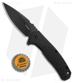 Kershaw Conduit Spring Assisted Knife Black GFN (3" Black) 1407 -Kershaw Store Kershaw Conduit Knife Black Black BHQ 178495 jr bottlecap