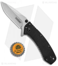 Kershaw Cryo Assisted Opening Flipper Knife Black G-10 (2.75" D2) Exclusive -Kershaw Store Kershaw Cyro Assited Opening Black G 10 D2 BHQ 91319 jr bottlecap