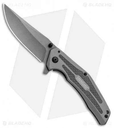 Kershaw Duojet A/O Frame Lock Knife Gray SS/Carbon Fiber (3.25" Gray) 8300 3 Kershaw Duojet A/O Frame Lock Knife Gray SS/Carbon Fiber (3.25" Gray) 8300