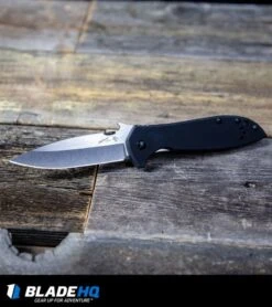 Kershaw Emerson CQC-6K Frame Lock Knife (3.25" Stonewash D2) 6034 -Kershaw Store Kershaw Emerson CQC 6K Knife Stonewash 6034 BHQ21426 kp wood web 1