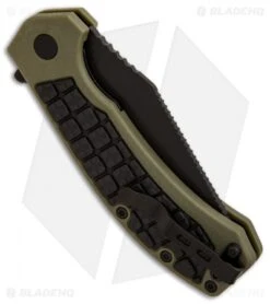 Kershaw Faultline Liner Lock Knife Green/Black GFN (3" Black) 8760 -Kershaw Store Kershaw Faultline Green Black GFN black BHQ 81280 er side