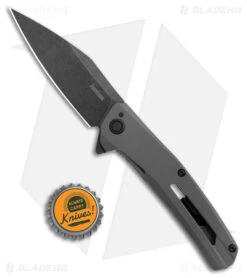 Kershaw Flyby Spring Assisted Frame Lock Knife Gray Steel (3" Black SW D2) 1404 -Kershaw Store Kershaw Flyby Knife Gray BW BHQ 178494 jr bottlecap