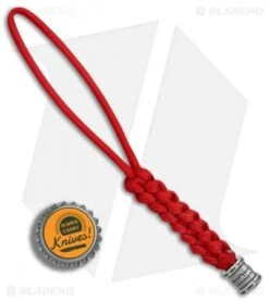 Kershaw Knives Tied Red Paracord Lanyard + Kershaw Bead -Kershaw Store Kershaw Knives Tied Red Paracord lanyard kershaw bead BHQ 82620 er bottlecap