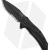 Kershaw Lateral Spring Assisted Knife Black GRN (3" Black Serr) 1645BLKST -Kershaw Store Kershaw Lateral Knife Black Black Serr BHQ 178498 jr