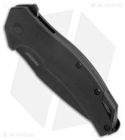 Kershaw Lateral Spring Assisted Knife Black GRN (3" Black Serr) 1645BLKST -Kershaw Store Kershaw Lateral Knife Black Black Serr BHQ 178498 jr spine