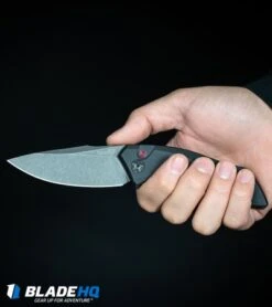 Kershaw Launch 1 Automatic Knife Gray Aluminum (3.4" Blackwash) 7100GRYBW 13 Kershaw Launch 1 Automatic Knife Gray Aluminum (3.4" Blackwash) 7100GRYBW -Kershaw Store Kershaw Launch 1 Automatic Knife Black Aluminum BlackWash 7100BW BHQ 27374 kp in hand web 1