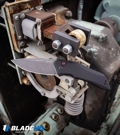 Kershaw Launch 1 Automatic Knife Gray Aluminum (3.4" Blackwash) 7100GRYBW 9 Kershaw Launch 1 Automatic Knife Gray Aluminum (3.4" Blackwash) 7100GRYBW - Image 7