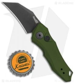 Kershaw Launch 10 Automatic Knife Olive Green (1.9" Black) 7350OLBLK -Kershaw Store Kershaw Launch 10 Auto Olive Green Black KER7350OLBLK BHQ 115105 jr bottlecap