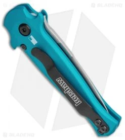 Kershaw Launch 12 Mini Stiletto Automatic Knife Teal (2.5" Stonewash) 8 Kershaw Launch 12 Mini Stiletto Automatic Knife Teal (2.5" Stonewash) -Kershaw Store Kershaw Launch 12 CA Legal Stiletto Auto Teal SW KER7125TEALSW BHQ 115102 jr side