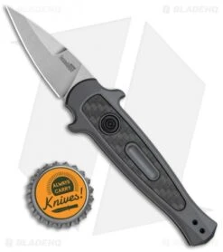 Kershaw Launch 12 CA Legal Stiletto Automatic Knife Black (1.9" Stonewash) -Kershaw Store Kershaw Launch 12 Call Legal Stiletto Auto Grey KER7130GRYSW BHQ 114624 jr bottlecap
