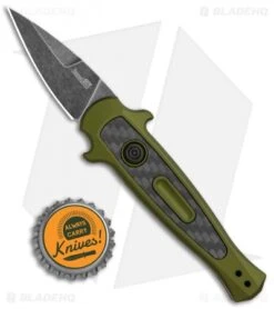 Kershaw Launch 12 CA Legal Stiletto Automatic Knife OD Green (1.9" Black SW) -Kershaw Store Kershaw Launch 12 Call Legal Stiletto Auto OD Green KER7130OLBW BHQ 114625 jr bottlecap