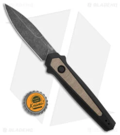 Kershaw Launch 15 MagnaCut Automatic Knife Aluminum/Micarta (3.8" Black SW) 7950 -Kershaw Store Kershaw Launch 15 Knife Black Micarta BW BHQ 178514 jr bottlecap