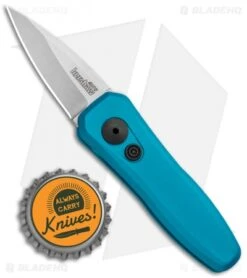 Kershaw Launch 4 CA Legal Automatic Knife Teal (1.9" Stonewash) -Kershaw Store Kershaw Launch 4 CA Legal Auto Teal SW KER7500TEALSW BHQ 92074 jr bottlecap