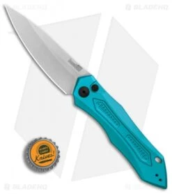 Kershaw Launch 6 Automatic Knife Teal (3.75" Stonewash) 7800TEALSW -Kershaw Store Kershaw Launch 6 Teal SW BHQ 89520 er bottlecap