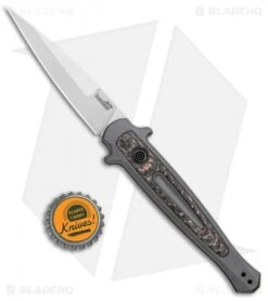 Kershaw Launch 8 Stiletto Automatic Knife Fat Carbon Snake (3.5" Stonewash) -Kershaw Store Kershaw Launch 8 Stiletto Auto Fat Carbon Snake SW BHQ 99988 jr bottlecap