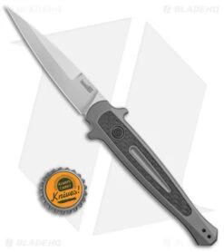 Kershaw Launch 8 Stiletto Automatic Knife Gray/CF (3.5" Stonewash) 7150 9 Kershaw Launch 8 Stiletto Automatic Knife Gray/CF (3.5" Stonewash) 7150 -Kershaw Store Kershaw Launch 8 Stiletto Auto Gray CF SW BHQ 94067 jr bottlecap