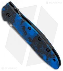 Kershaw Leek Spring Assisted Knife A/O Digital Blue (3" Black SW) 1660DBLU -Kershaw Store Kershaw Leek A O Digital Blue Blackwash KS1660DBLU BHQ 102811 jr spine