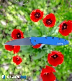 Kershaw Leek Assisted Opening Knife Blue (3" Black) 1660NBBLK 17 Kershaw Leek Assisted Opening Knife Blue (3" Black) 1660NBBLK -Kershaw Store Kershaw Leek Assisted Opening Knife Blue Black 1660NBBLK BHQ 77341 kp tulips web