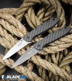 Kershaw Leek Assisted Opening Knife Carbon Fiber (3" Satin Composite) 1660CFCBSW -Kershaw Store Kershaw Leek Assisted Opening Knife Carbon Fiber Satin Composite 1660CFCBSW BHQ 100508 kp rope web 1