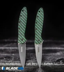 Kershaw Leek Assisted Opening Knife Glow Carbon Fiber (3" Black) 1660GLCFBLK -Kershaw Store Kershaw Leek Assisted Opening Knife Glow Carbon Fiber Black 1660GLCFBLK BHQ 105133 kp glow web