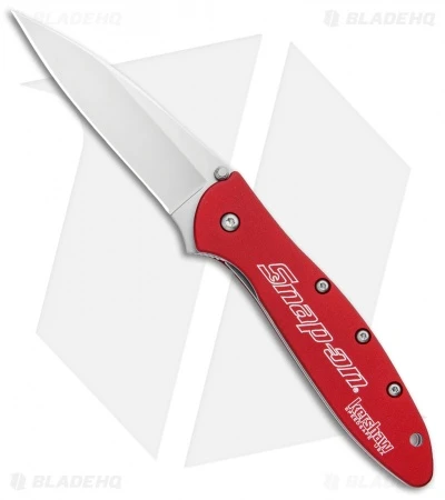 Kershaw Leek Assisted Opening Liner Lock Knife Red Snap On (3" Bead Blast) 3 Kershaw Leek Assisted Opening Liner Lock Knife Red Snap On (3" Bead Blast)