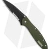 Kershaw Leek Assisted Opening Knife OD Green (3" Black Serr) 1660OLBLKST -Kershaw Store Kershaw Leek OD Green black serr BHQ 77342 er 2