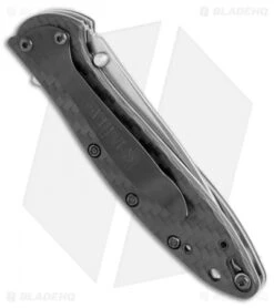 Kershaw Leek Assisted Opening Knife Carbon Fiber (3" Stonewash) 1660CF -Kershaw Store Kershaw Leek cf sw BHQ 52168 er side