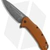 Kershaw Link Drop Point Knife Flat Dark Earth Aluminum (3.25" BlackWash) -Kershaw Store Kershaw Link Assisted SW Plain FDE Handle 1776BRZBW BHQ 85193 jr