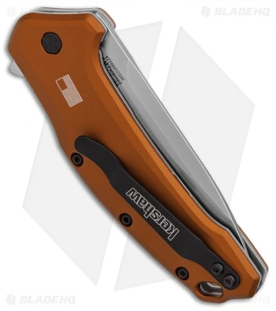 Kershaw Link Drop Point Knife Flat Dark Earth Aluminum (3.25" Stonewash) 4 Kershaw Link Drop Point Knife Flat Dark Earth Aluminum (3.25" Stonewash) - Image 2