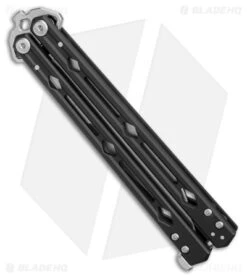 Kershaw Lucha Balisong Butterfly Knife Black (4.5" Stonewash) 5150BLK -Kershaw Store Kershaw Lucha Balisong Butterfly Black SW BHQ 117073 jr side